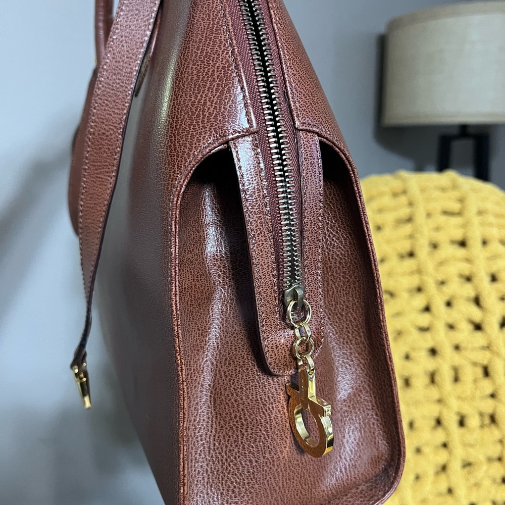 Salvatore Ferragamo Rich Brown Satchel/ Handbag/ Crossed-body - Picture 9 of 14